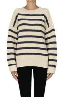Pullover a righe con abbottonatura posteriore PDR Phisique Du Role