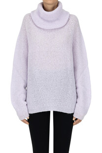 Pullover dolcevita in misto alpaca con lurex Scaglione