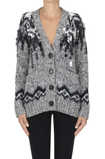 Maxi sequins cardigan Roberto Collina