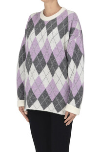 Pullover in maglia pesante a rombi Scaglione
