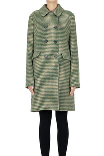 Micro checked print coat Aspesi