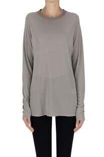 Contrasting neckline t-shirt Purotatto