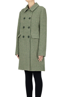 Micro checked print coat Aspesi