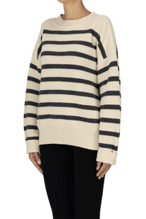 Pullover a righe con abbottonatura posteriore PDR Phisique Du Role