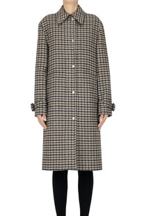 Micro checked print coat Vince
