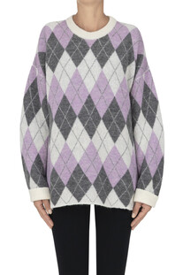 Pullover in maglia pesante a rombi Scaglione