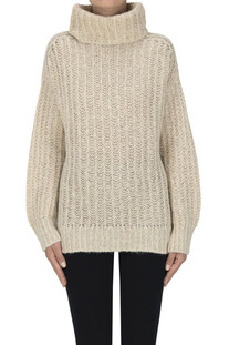 Alpaca-blend turtleneck pullover Clouds