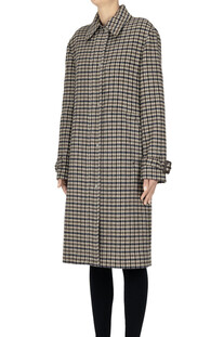 Micro checked print coat Vince