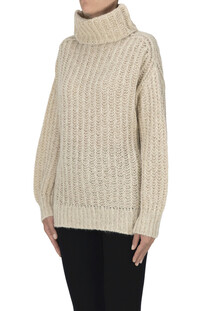 Alpaca-blend turtleneck pullover Clouds