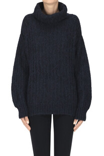 Alpaca-blend turtleneck pullover Clouds