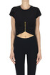 T-shirt cropped con zip Elisabetta Franchi