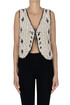 Gilet in maglia jacquard ricamata BSBEE