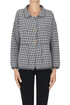 Cardigan giacca stampa pied de poule Clouds